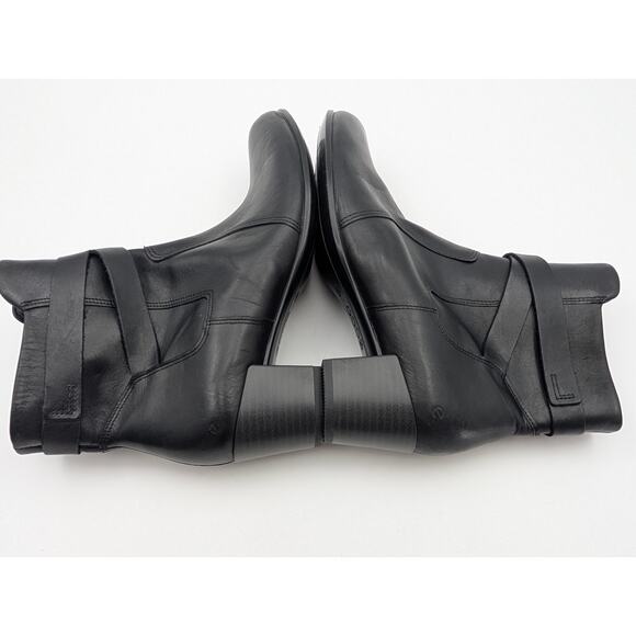 Ecco Shape M 35 Ankle Boots Side Zip Women's Leather Black Size US9-9.5 EU40 - Picture 6 of 10